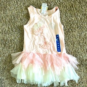 NWT- Light pink tank with ruffles